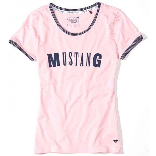 Dámské růžové tričko s potiskem Lorena MUSTANG