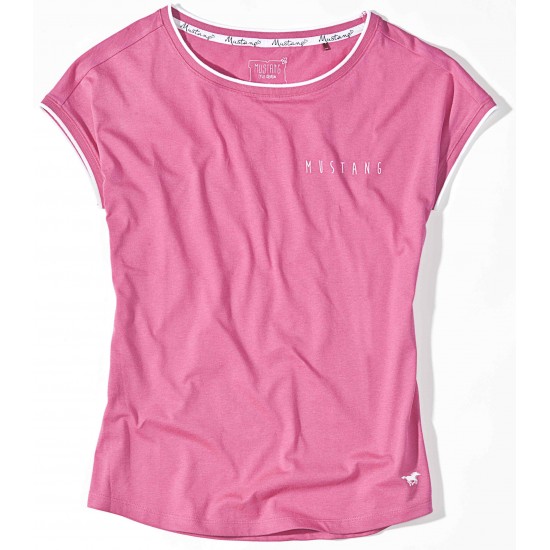 Dámské růžové tričko s krátkým rukávem Claire MUSTANG