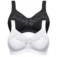 Dámská Bezkosticová podprsenka SUSA (dvojbalení černá / bílá) Dámská Bezkosticová podprsenka SUSA (dvojbalení černá / bílá)