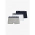 Trojbalení pánských boxerek (bílá / šedá / tmavomodrá)