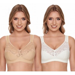 Dámská Bezkosticová podprsenka SUSA (dvojbalení smetanová / tělová)