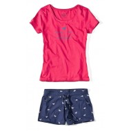 Dámsky modro-červený pyžamový komplet Dámsky modro-červený pyžamový komplet