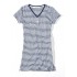 Dámská pruhovaná noční košilka modro-bílé barvy