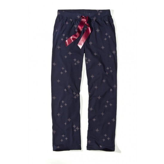Dámské modré kalhoty s hvězdičkovým vzorem STARLIT SKY MUSTANG