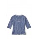 Dámské tříčtvrteční modré tričko BLOG STRIPES MUSTANG