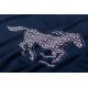 Dámské modré tričko s potiskem koně MUSTANG