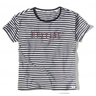 Dámské modrobílé tričko s krátkým rukávem JADE