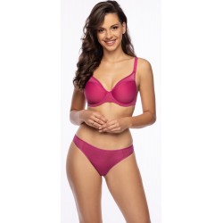 Podprsenka s kosticí s vyztuženými košíčky vínová