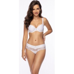 Podprsenka s kosticí s vyztuženými košíčky bíla s širikymi ramenkami