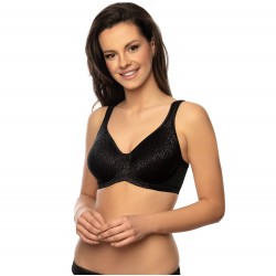 Dámská černá nevystužená  podprsenka s kostici