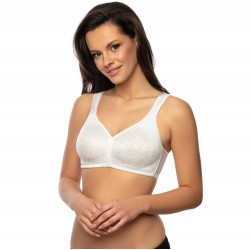 Dámská bíla nevystužená  podprsenka bez kostici