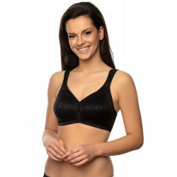 Dámská černá nevystužená  podprsenka bez kostici