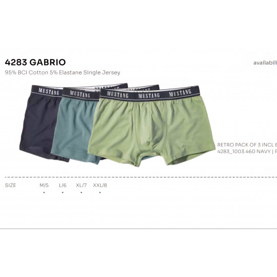 Výhodné balení  pánských boxerek GABRIO (3ks) MUSTANG