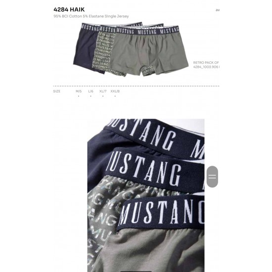 Výhodné balení  pánských boxerek HAIK (3ks) MUSTANG