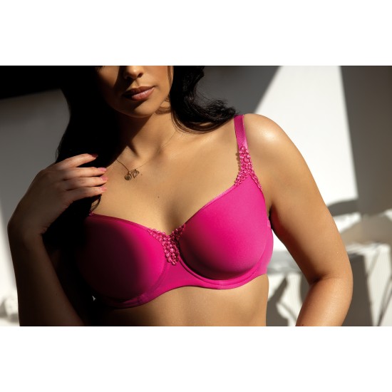 Podprsenka s kosticí s vyztuženými košíčky fuchsiová VIANIA
