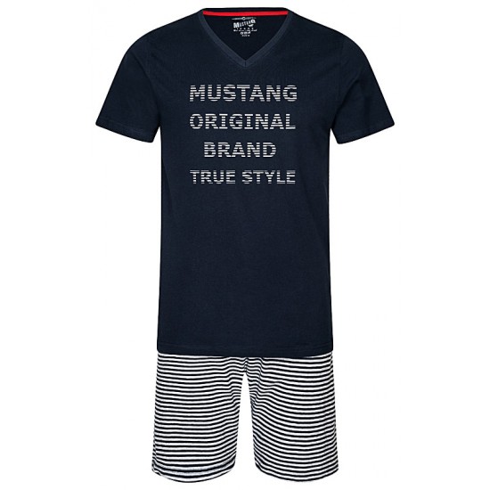 Pánské bavlněné pyžamo Ole - tričko + kraťasy MUSTANG