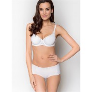 Podprsenka s kosticí s vyztuženými košíčky bílá