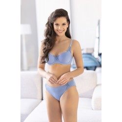 Podprsenka s kosticí s vyztuženými košíčky světlemodrá